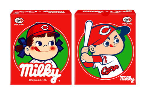 2015 Peko x 広島Carp 棒球隊Milky 糖1箱10盒