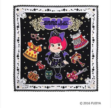2016 Peko x Anna Sui 印花大方巾-黑
