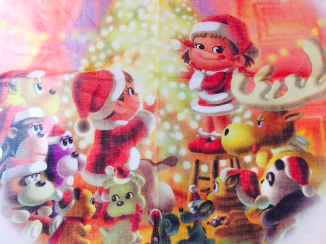 00 Peko Poko 印花大方巾-Christmas Red