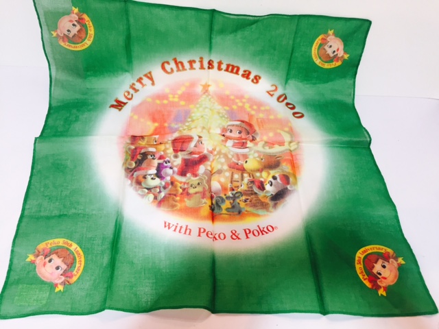 00 Peko Poko 印花大方巾-Christmas Green