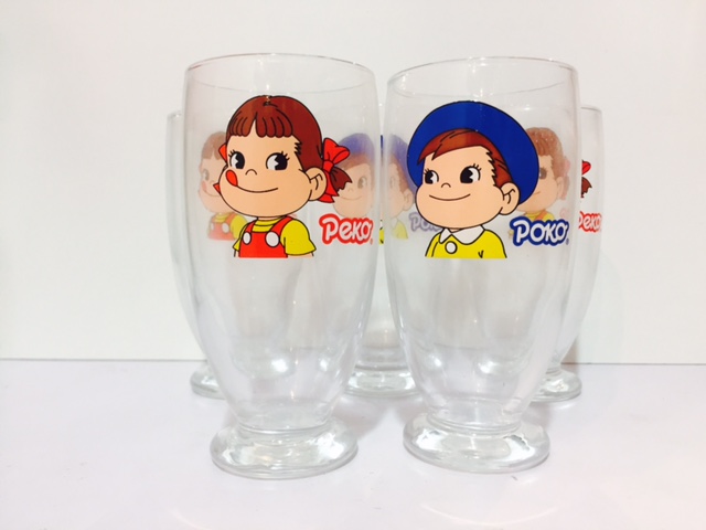 80's Peko Poko 玻璃杯1套5件