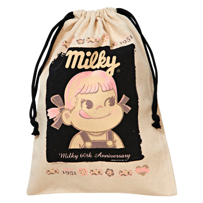2011 Milky 祭Peko 索繩袋1-黑