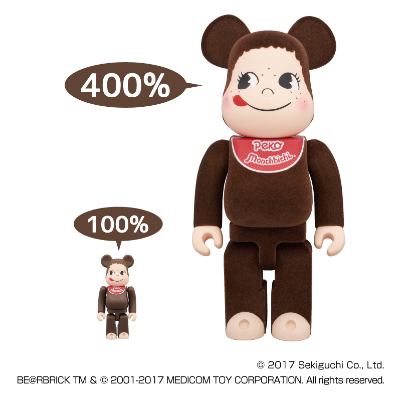 2017 Peko Bearbrick Medicomtoy  100% & 400%-Monchhichi