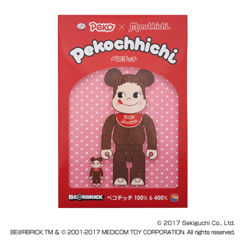 2017 Peko Bearbrick Medicomtoy  100% & 400%-Monchhichi