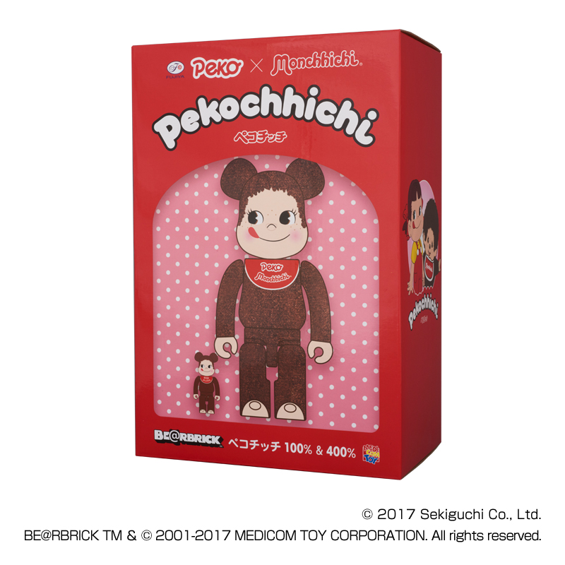 2017 Peko Bearbrick Medicomtoy  100% & 400%-Monchhichi