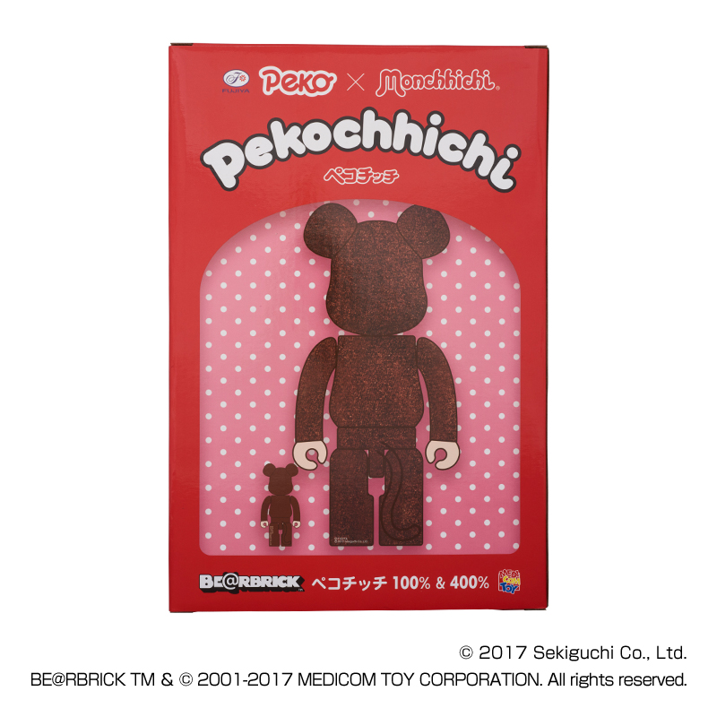 2017 Peko Bearbrick Medicomtoy  100% & 400%-Monchhichi