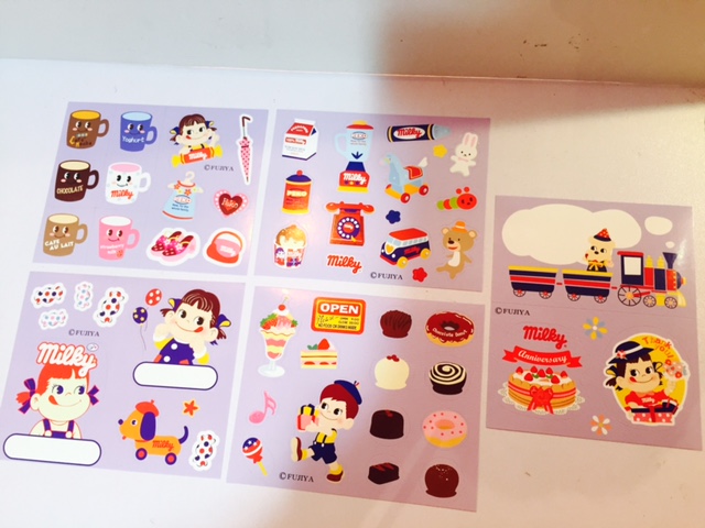 2011 Peko Milky 貼紙5pcs (B)