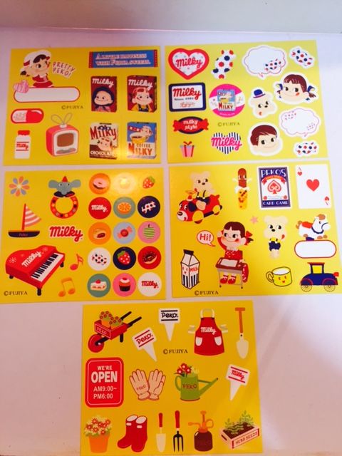 2011 Peko Milky 貼紙5pcs (F)