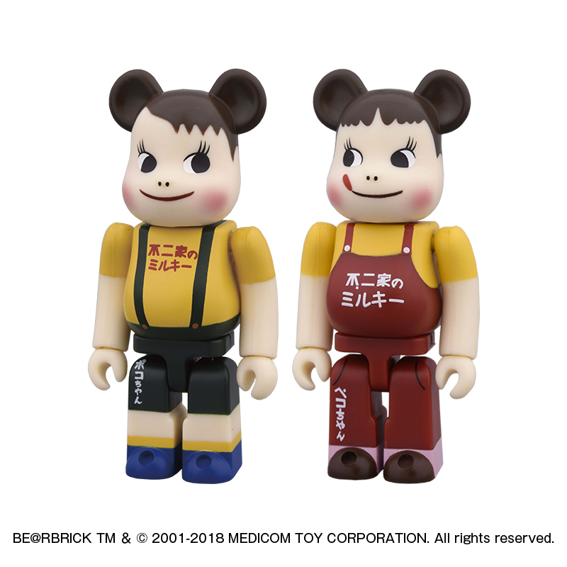2018 Peko Poko bearbrick set 100%-Vintge Medicomtoy