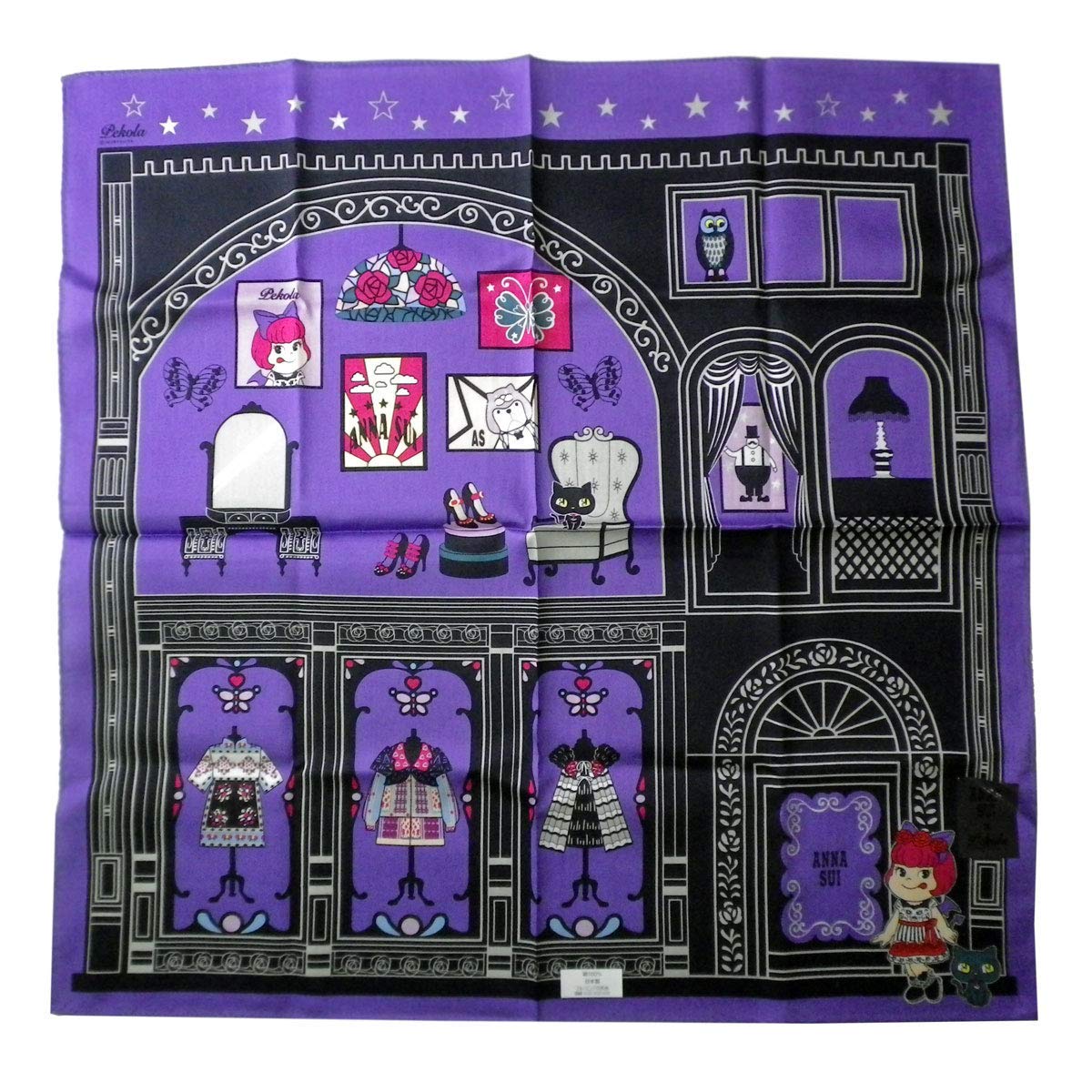 2018 Peko x Anna Sui 印花大方巾-紫色