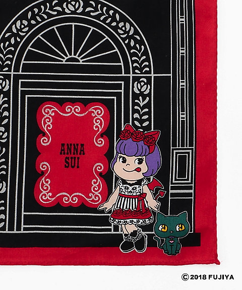 2018 Peko x Anna Sui 印花大方巾- 紅色