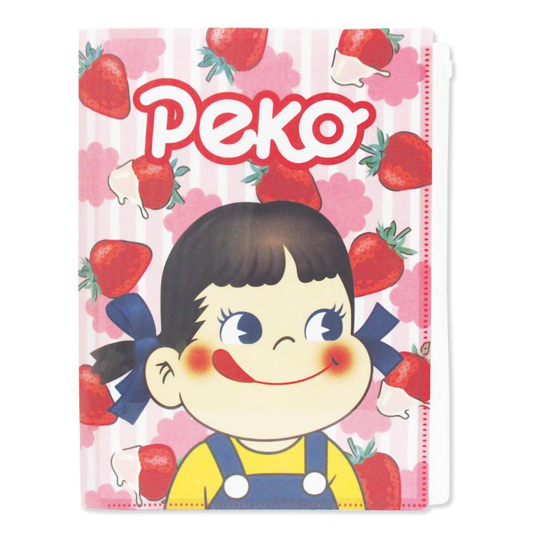 2019 Peko 6+1 A4文件夾附袋 (milky strawberry)