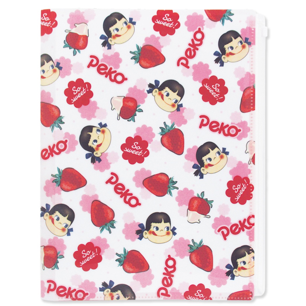 2019 Peko 6+1 A4文件夾附袋 (milky strawberry2)