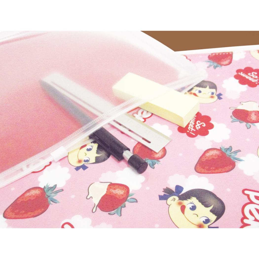 2019 Peko 6+1 A4文件夾附袋 (milky strawberry2)