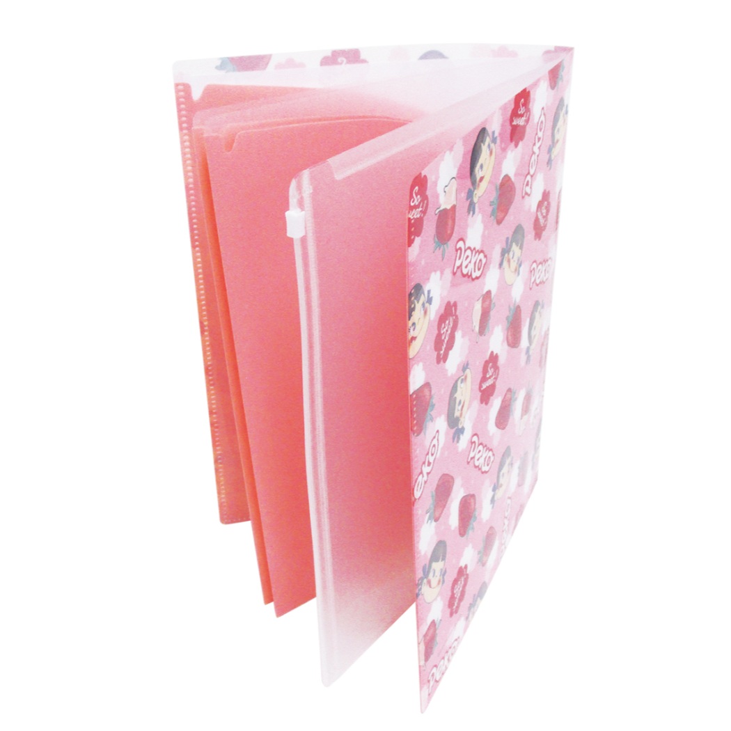 2019 Peko 6+1 A4文件夾附袋 (milky strawberry2)