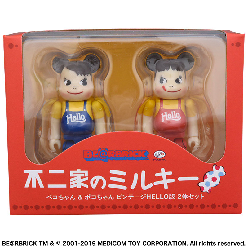 2019 Peko Poko bearbrick set 100%-Hello Medicomtoy