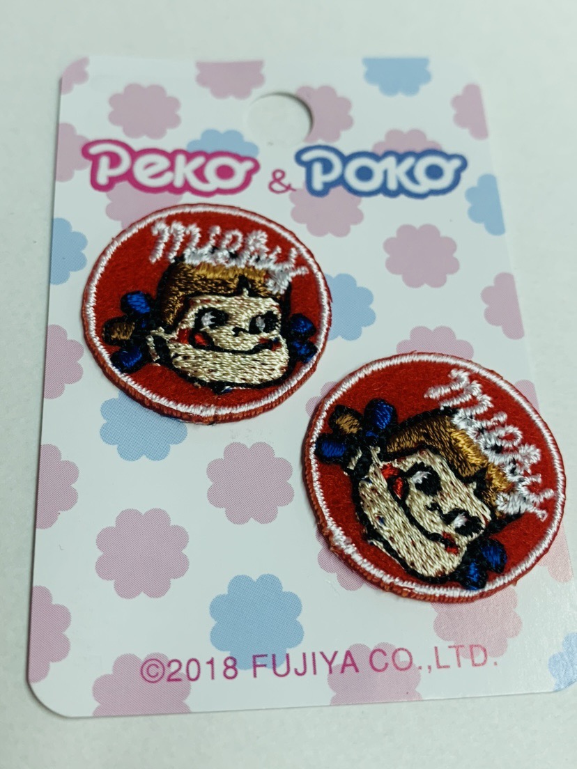 2018 Peko 刺繍熨貼布章 Peko Milky