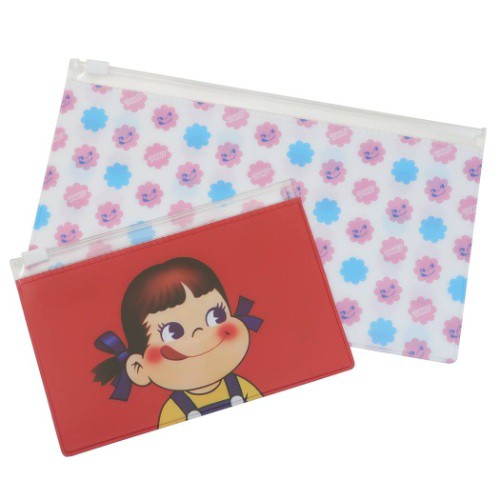 2021 Peko PVC 拉鏈小袋1套2件-紅色