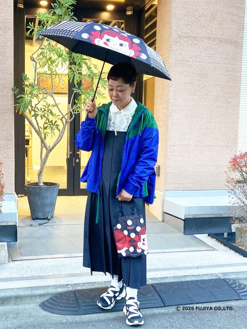 2025 Peko 晴雨兼用摺合傘連外袋 (A)