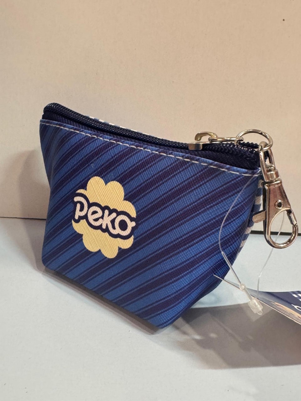 2020 Peko 三角迷你小包/零錢包 (藍白格子)
