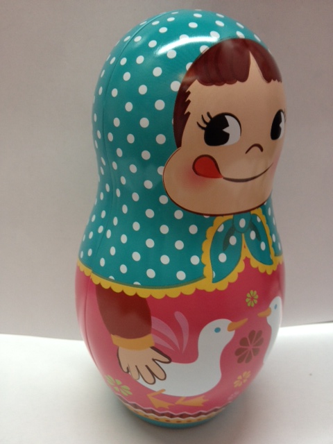 2010 Peko 俄羅斯娃娃人形缶-藍(大)
