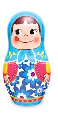 2011 Peko 俄羅斯娃娃人形缶(花)-中