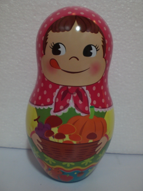 2011 Peko萬聖節人形鐵缶附糖 -南瓜(中)