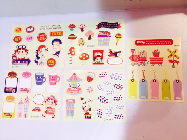 2011 Peko Milky 贴纸5pcs (A)