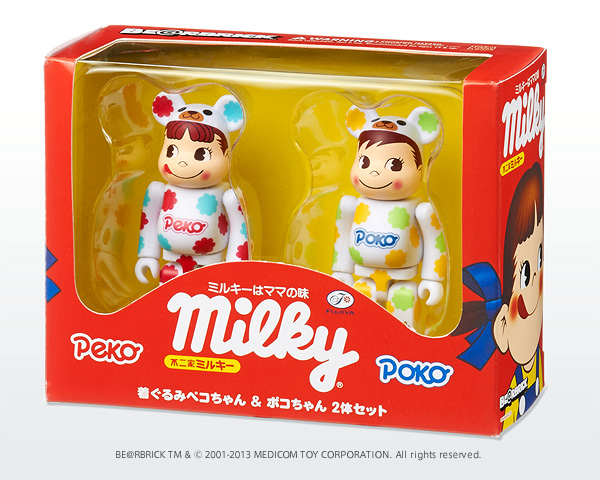 2013 Peko Poko bearbrick set 100%-Milky Medicomtoy
