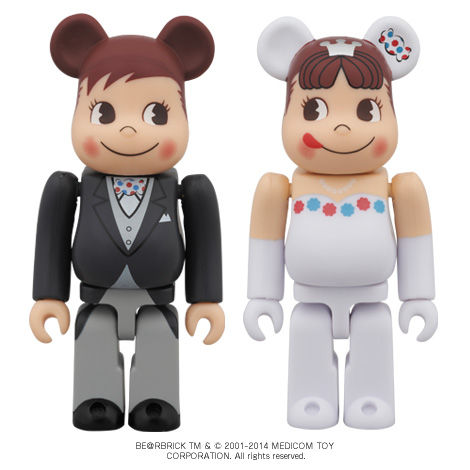 2014 Peko Poko bearbrick set100%-wedding Medicomtoy