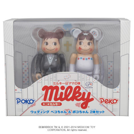 2014 Peko Poko bearbrick set100%-wedding Medicomtoy