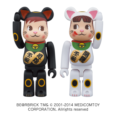 2014 Peko Poko bearbrick set100% -招財猫 Medicomtoy