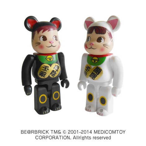 2014 Peko Poko bearbrick set100% -招財猫 Medicomtoy