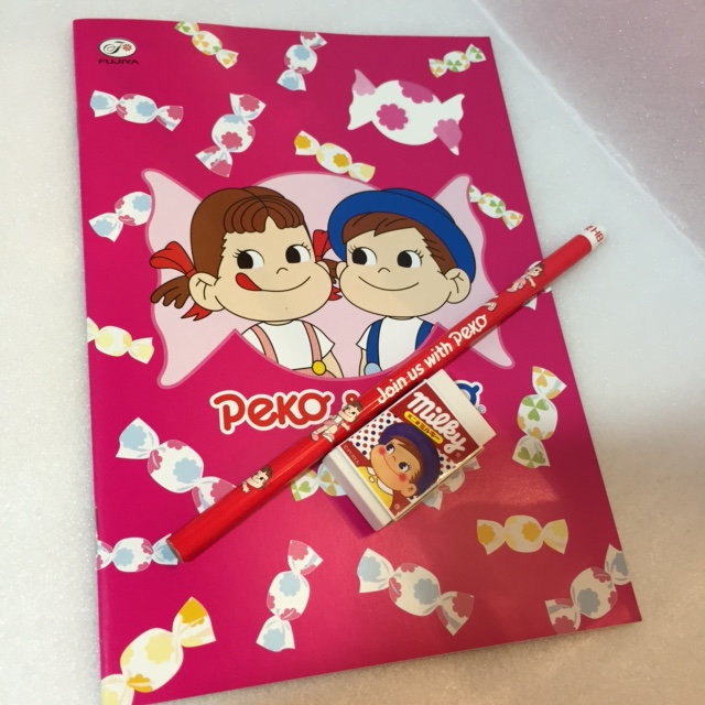 Peko A5拍子簿,鉛筆,膠擦Set-糖果