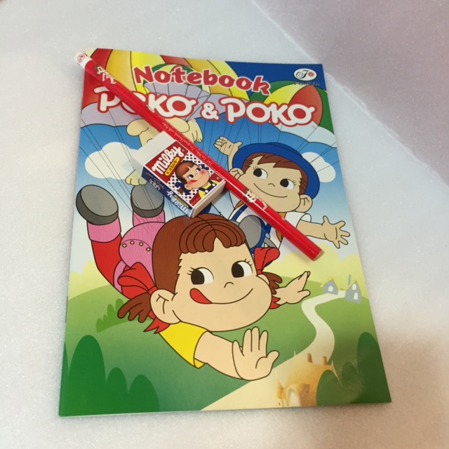 Peko A5拍子簿,鉛筆,膠擦Set-降落傘